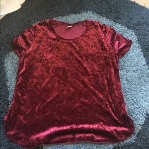 Red Velvet Tunic Top